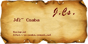 Jó Csaba névjegykártya